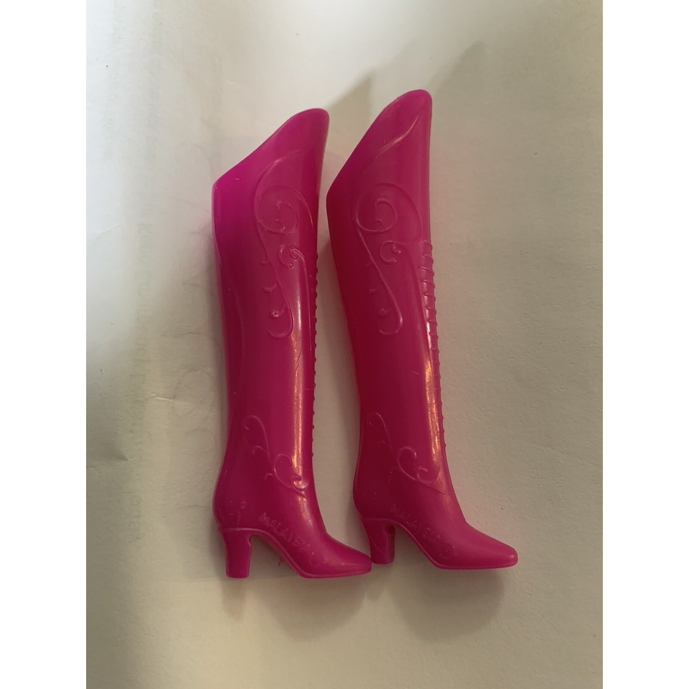Vintage Astronaut Barbie Knee High Pink Boots 1980s
